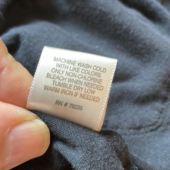 Outlooks large black blouse 100% cotton two front lower pockets - Picture 5 of 6